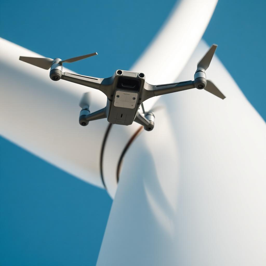 Windturbine bladinspectie met drone