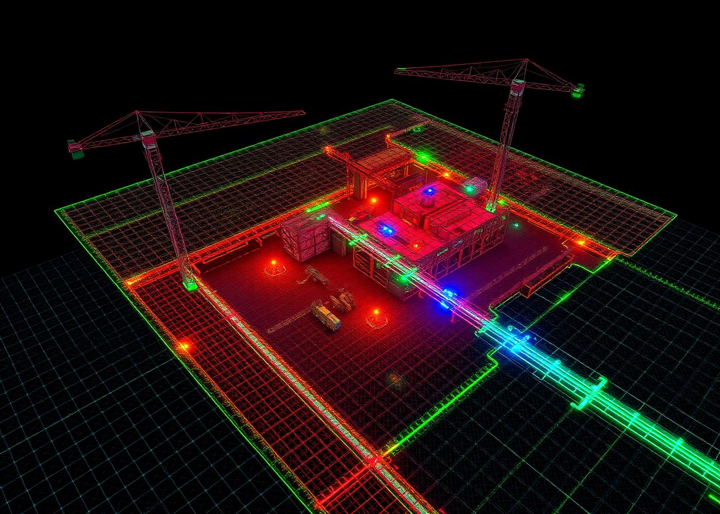 3D fotogrammetrisch model van een bouwsite