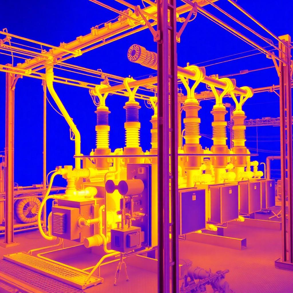 Thermografische inspectie van een industrieel elektrisch station